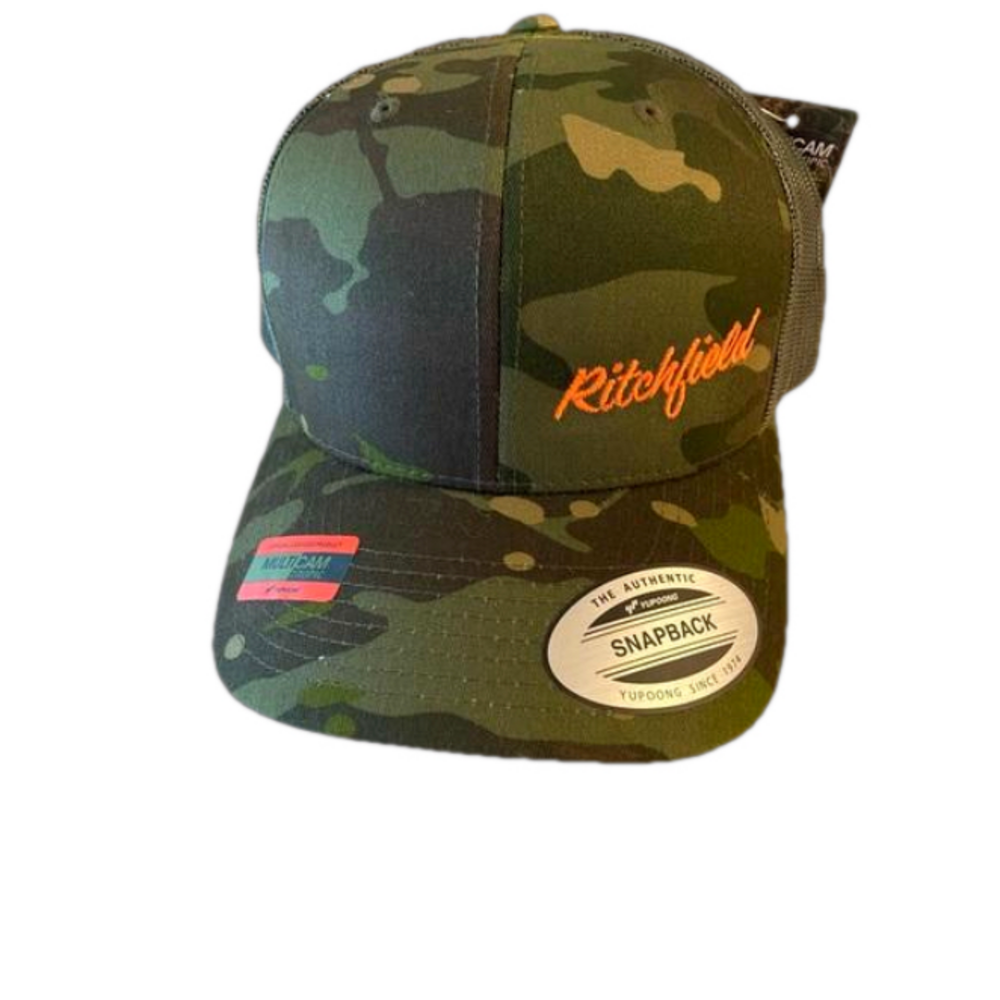 NWT Richfield Classic Yupoong Snapback Baseball Cap Camo Mesh Back